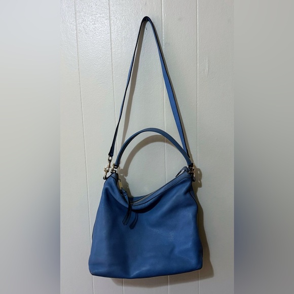 Gucci Blue Leather Hobo Bag with Gold Hardware - Picture 16 of 16